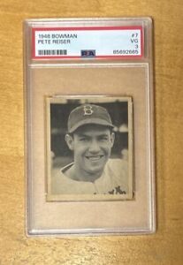 New Listing1948 Bowman Baseball Pete Reiser Brooklyn Dodgers Card #7 PSA 3