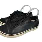 CROCS HOVER LACE UP LEATHER SHOE. SZ M9/W11 Relaxed fit pebbled leather Black2