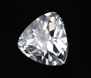10X10mm AAAAA White Sapphire Gems 6.25ct Trillion Faceted Cut VVS Loose Gemstone