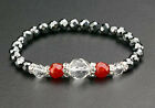 Magnetic Bracelet Hematite Bead Red Crystal Stretch Healing Therapy Stone
