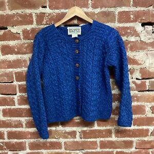 Aran Sweater Market Merino Wool Aran Lumber Jacket Cardigan XS