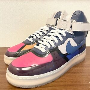 Size 9.5 - Nike Air Force 1 '07 High Thunder Blue Pink Prime