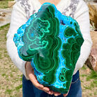 New Listing11.46LB Natural Chrysocolla/Malachite transparent cluster rough mineral sample