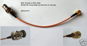 SMA male to BNC female pigtail Cable for SDR, Funcude, SDRplay, up converters