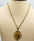 Vintage Gold Tone Saint Anthony Medal