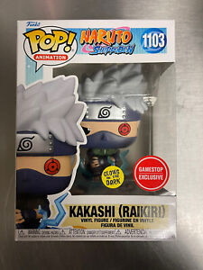 Funko POP Naruto Shippuden Kakashi Raikiri Glow GITD Gamestop W/ Pop Protector!