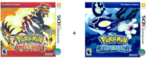 Pokemon Alpha Sapphire + Pokemon Omega Ruby Nintendo 3DS Factory Sealed Bundle