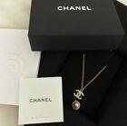 Chanel Cocomark Logo Motif Pearl Necklace with box #33