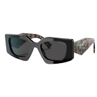 NEW PRADA Women's PR15YS 1AB5S0 Black Frame Dark Grey Lens Sunglasses MSRP $475