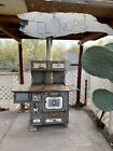 Antique Home Comfort wood burning cook stove Wrought Iron Range Company Extras