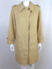 Vintage Misty Harbor Midi Trench Coat Womens 12 Tan All Weather Button Up Lined