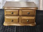 VINTAGE 1978 AVON DECORATOR'S WOOD JEWELRY BOX CHEST AND DRAWER