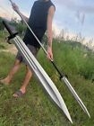 Handmade Chinese Wushu Spear Kung Fu Sword Manganese Steel Blade Detachable Rod