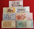 UNC  Lot of 7  Different Foreign PAPER MONEY BANKNOTES WORLD CURRENCY M 5
