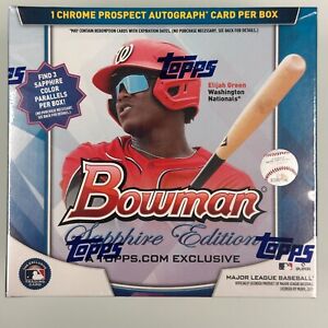 2023 Bowman Baseball Sapphire Edition Hobby Box Sealed Adley Carroll RC Year