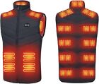 Men's Heated Vest USB Charging Outdoor Heated Electric Vest Jacket Warm Electric