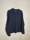 Filson Double Layer Henley Mens Large Navy Long Sleeve Thermal Shirt