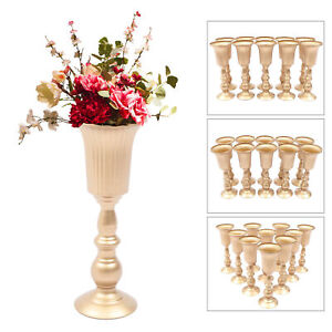 10× Vase Flower Vases Trumpet Tall Vase Wedding Centerpieces for Party Table