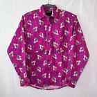 VTG Wrangler Frontier Series Women's Button Down Shirt Floral Western Pink Small