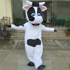 Halloween Black-eyed Cow Cosplay Mascot Costume Outfit Xmas Party Carnival