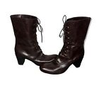 Gianni Barbato Women's  Leather Lace Up Boots Pointed Toe
