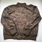 Alpha Industries Mens Camo Full Zip Bomber Jacket Polyester Military Brown 3XL
