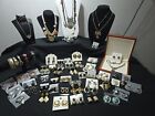 Mixed lot of vintage  costume jewelry  goldtone, silvertone Signed & Unsigned