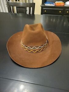 Vintage Custom Made Bee Cowboy Hat Size Deluxe Westerner Size 7-1/4” Dynafelt
