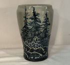 FLORIDA FAIENCE POTTERY EARLY VASE WITH TREES BY MARTIN CUSHMAN....CA 2000!