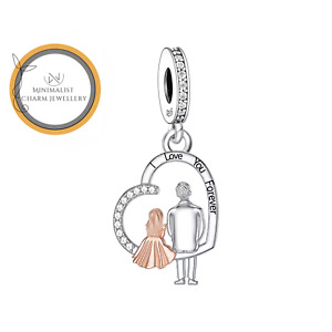 Father And Daughter Charm For Bracelet, Best Friend For Life Charm