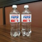 2 Bottles 20 oz Crystal Pepsi 2022 Canda Exclusive Clear Cola Soda Soft Drinks