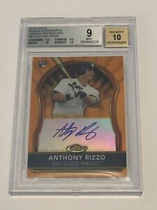 New Listing2011 Topps Finest Anthony Rizzo Rookie RC Auto Orange /99 Cubs Yankees BGS!!