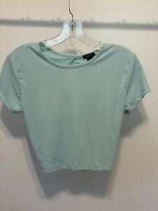 Rue 21 Size L Crop T-Shirt In Turquoise worn Twice ( Also Selling In White)
