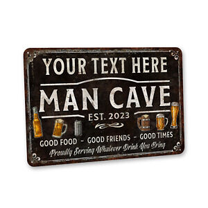 Personalized Man Cave Gift Man Cave Sign Home Bar Decor Metal Sign 108122002143