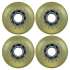 Inline Skate Wheels Multi Use 76mm 78A Yellow/Clear-Silver Indoor/Outdoor (4 Whe