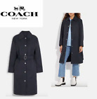 NWT Coach Women's Overcoat Trench Jacket Coat Navy L  *Retail $698*