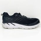 Hoka One One Mens Clifton 6 1102876 BWHT Black Running Shoes Sneakers Size 11 2E