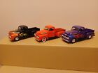 3 PACK Die-Cast 1:48 Scale 1951 Ford Pick-Up Trucks - Distressed
