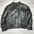 Vintage Frontier Leathers Men’s Sz XL Black Jacket Fleece Liner Zip Up Bomber