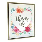 This Is Us Wall Art Canvas Sign Framed Family Couple Decor Picture 11.8 X 14.8