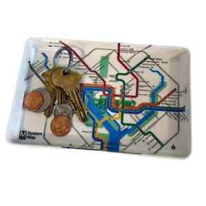 Washington DC (WMATA) Metro DC Metrorail System Map Valet Tray
