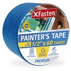 XFasten Professional Blue Painters Tape, Multi-Use, 1/2-Inch by 60-Yard, Pack...