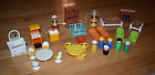 Vintage Fisher Price Little People Furniture light-up lamps crib bed chair table