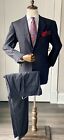 Regal Pure Escorial Wool Bespoke/Custom Gray Pinstriped Brioni Suit 42R US