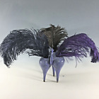 Antique Ostrich Feather Plumes~Multi Color~ 10 Piece Lot~ Victorian  Millinery