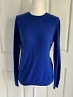 Charter Club 100% Cashmere Sweater Royal Blue Crew Neck Long Sleeve Size M