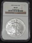 2009 American Silver Eagle $1 Coin Graded NGC MS69