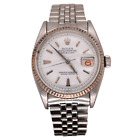 Rolex 36mm Oyster Perpetual Datejust Steel Watch White DIAL BUBBLE BACK Ref 6605