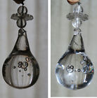 1 LG Vintage French Crystal Glass Prism Lamp Chandelier part ITALY Czech bead