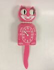 Kit-Cat Klock Lady Kit Cat Pink With Pearls Lashes Wall Decor Retro Boxed